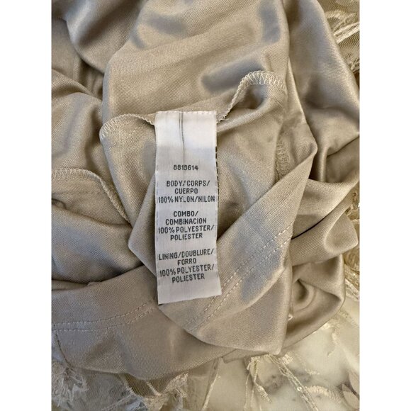 NWT Theia Chrisley Petal Beaded Cocktail Dress Champagne Sz 0 $895 [jb] - Picture 12 of 16